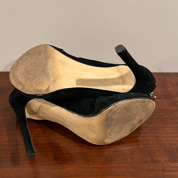Steve Madden Cyder Laced Up Suede Heels SZ 7.5 - Picture 5 of 7
